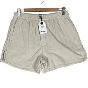 Rowan Joan Shorts Women’s Large Bone Khaki Pull On Casual Relaxed New With Tags